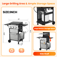 thumbnail image 5 of 3-Burner Stainless Steel Propane Gas Grill with Cast Iron Grates and Foldable Side Tables, 5 of 9