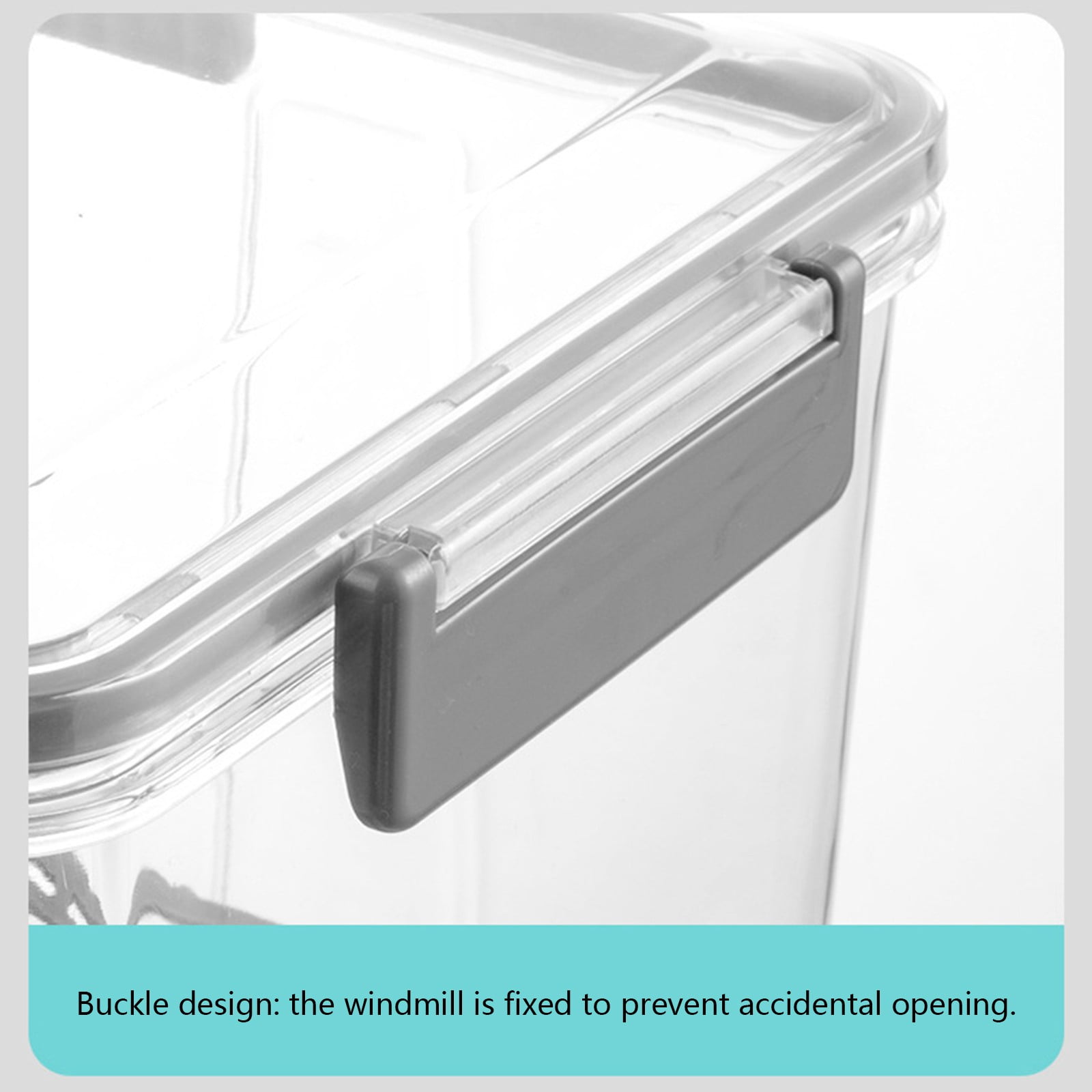 JilgTeok 3 Packs Vacuum Sealed Food Storage Container Transparent Water Draining Box Airtight Jar with Timer Lock for Home Kitchen Food Meat Freshness and Freezing