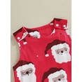 thumbnail image 6 of Liacowi Baby Girls Christmas Romper Infant Girls Sleeveless Santa Claus/Faceless Doll/Truck Print Jumpsuit Newborn Girl Cute Christmas Clothes, 6 of 9