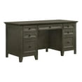 thumbnail image 2 of Intercon Furniture San Mateo Home Office 62" Wood Executive Desk in Gray, 2 of 3