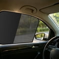 thumbnail image 4 of Magnetic Car Window Sunshade, 19x18in Semi-Transparent Mesh Side Sun Shade, Polyester Black Sun Shade for Car, Block UV Rays, Heat, 4 of 6