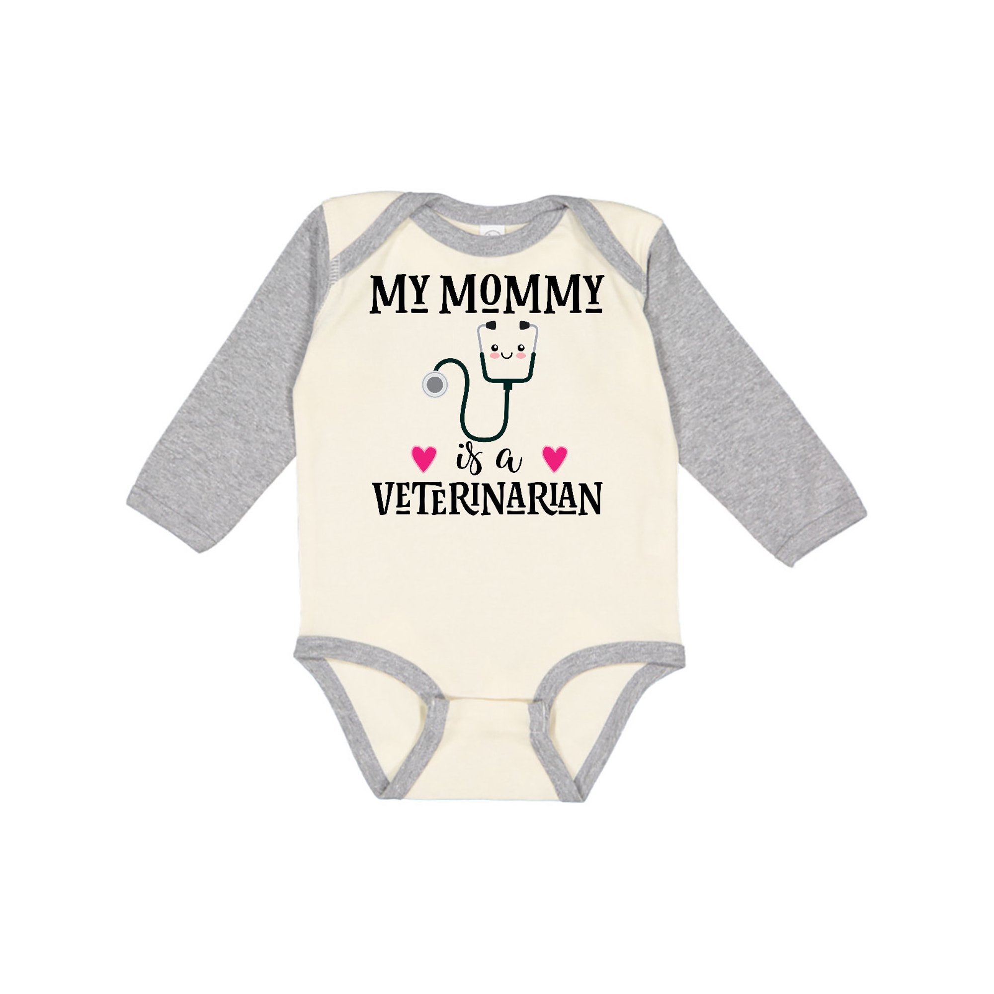 Inktastic Veterinarian Mommy Vet Boys or Girls Long Sleeve Baby Bodysuit