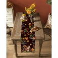 thumbnail image 4 of Colorful Squirrel Burlap Cotton Table Runner 14x72 Inches Long, Brown Botanical Berry Pine Cones Farmhouse Table Runners, Outdoor Dining Tablecloths Decor for Baby Shower/Party/Wedding, 4 of 6