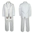 thumbnail image 3 of New Born Baby Boy Teen Christening Baptism Formal White Paisley Suit Silver Gold Patch on Stole SM-20, 3 of 4