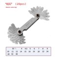 thumbnail image 1 of 20-Piece Metric & Imperial Thread Gauge Set - Precision Screw Thread Measuring Tool with Clear Markings, Durable Construction, Compact Design for Hardware, Tools, Nuts, and Bolts - Accurate, 1 of 6