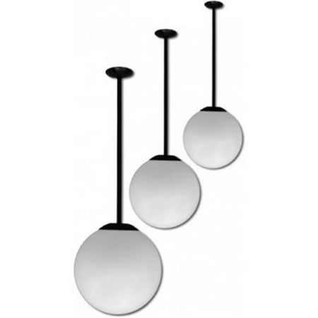 

Dabmar Lighting D7501-12-W 16 x 12 in. 150W & 120V Incandescent Drop Down Globe Ceiling Fixture - White
