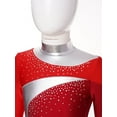 thumbnail image 3 of LiiYii Gymnastics Leotard for Girls Full Body Dance Unitard One Piece Figure Ice Skating Jumpsuit Red&Burgundy 16, 3 of 7