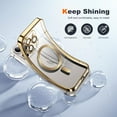 thumbnail image 3 of Matallic Glossy Clear for iPhone 14 Plus Case Compatible with MagSafe with Plating Full Camera Protection [Strong  Attraction] Slim Thin Phone Case Shockproof for Women Girls(6.7")-Gold, 3 of 14