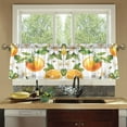 thumbnail image 4 of Yayeee Kitchen Curtains Tier Set of 2 Light Filtering 57"x24" Over Sink Window Panels, Floral Watercolor Oranges, 4 of 7