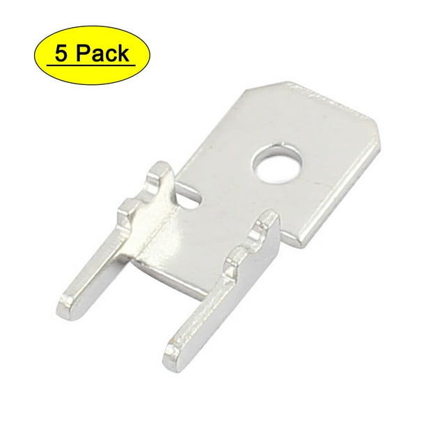 5Pcs 6.3mm Width Male Insulated Crimp Spade PCB Male Terminal Fasten
