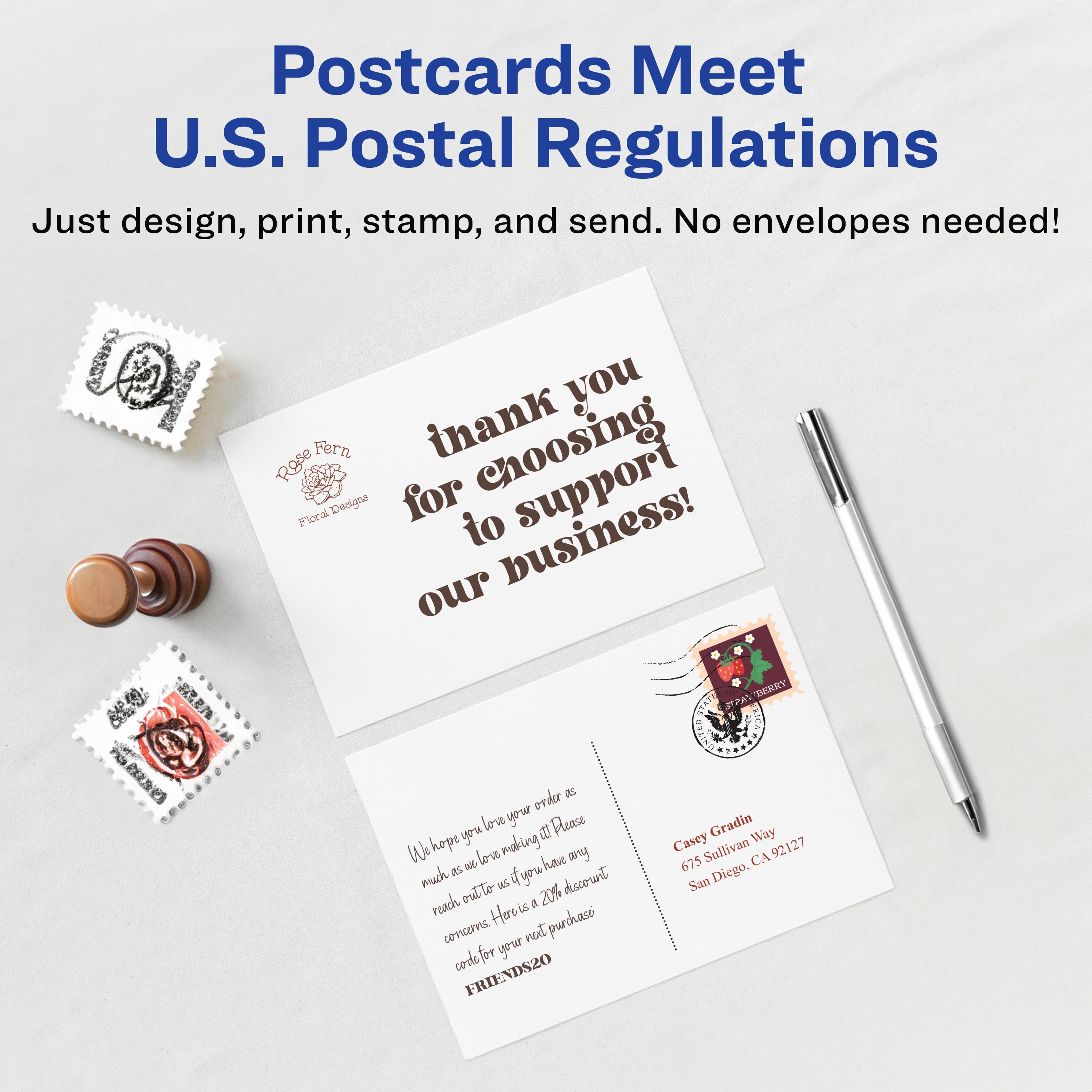 Avery Printable Postcards, 4.25" x 5.5", White (5689)
