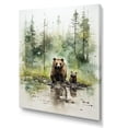 thumbnail image 2 of Designart "Grizzly Bear Wilderness Brown Majesty I" Animals Canvas Wall Art - Traditional Brown Bear Entryway Wall Art, 2 of 6