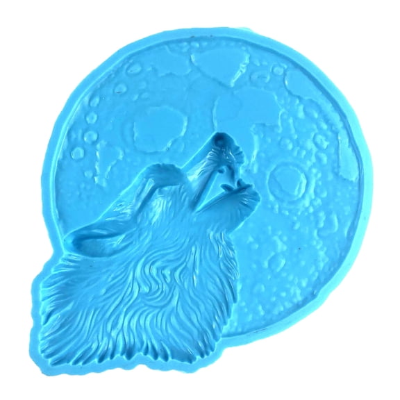 Wall Hanging Resin Moulds Wolf-shape Silicone Moulds Stereo Epoxy Resin Mould