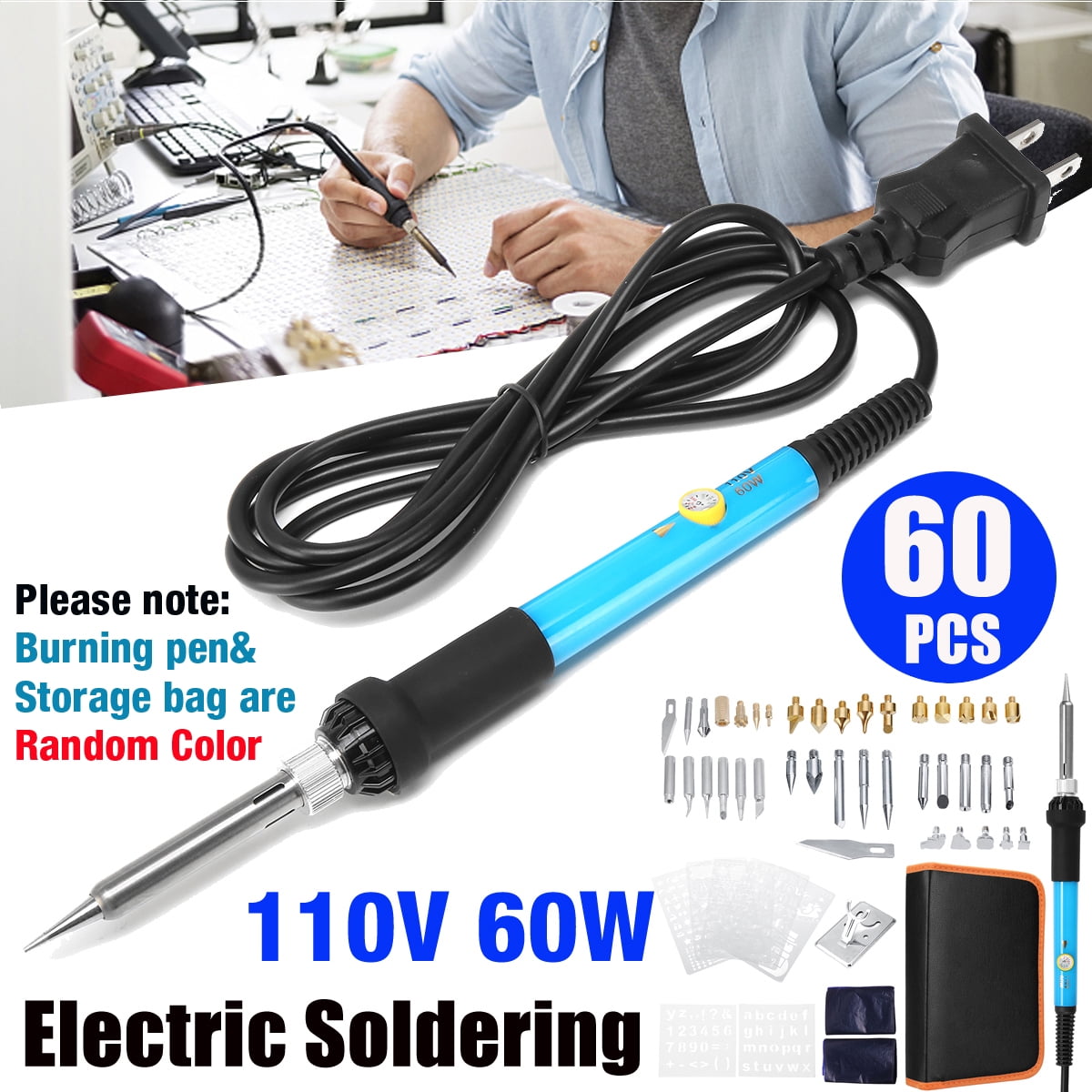 Novashion Electric Rework Soldering Iron Kit,Adjustable Temperature