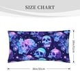 thumbnail image 2 of King Pillow Cases Standard Size - crystal Skull flower star Soft Envelope Closure Microfiber Block Print Pillow Cover, Wrinkle Stain Resistant Travel Pillow Covers Standard Size 20x36in, 2 of 7