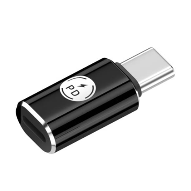 Adaptador de 8 pines a tipo C hembra a macho 480 Mbps para iPad IPhone15 (tipo A negro)