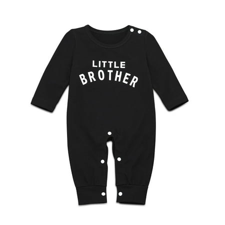 

Newborn Baby Boy Letter Print Long Romper Infant Girl Long Sleeve O-neck Pant Jumpsuit