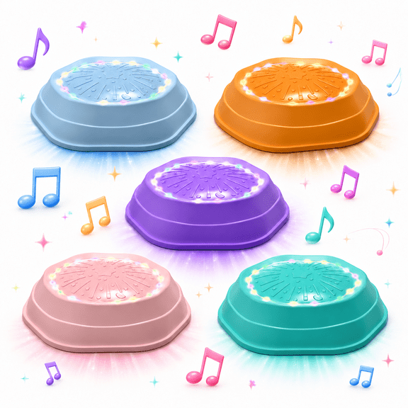 Holyton Light-Up Musical Sensory Balance Stepping Stones for Kids Ages 3-6 5-Pack