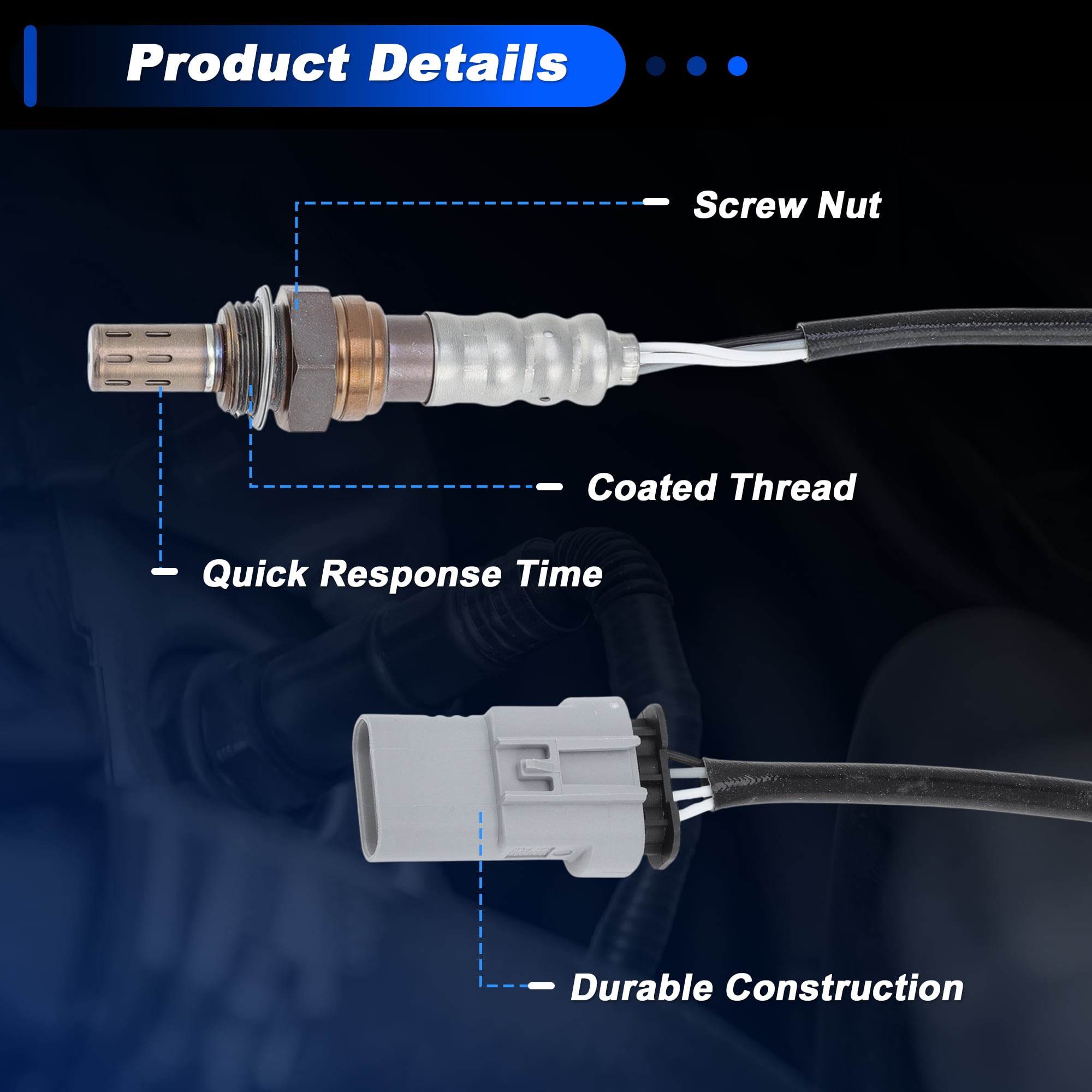 Upstream Downstream Oxygen Sensor for Chevrolet Traverse for Buick Enclave 2018-2021 for GMC Acadia Canyon 2017-2021 for Cadillac XT6 2020-2021 V6 3.6L 250241212 4pcs