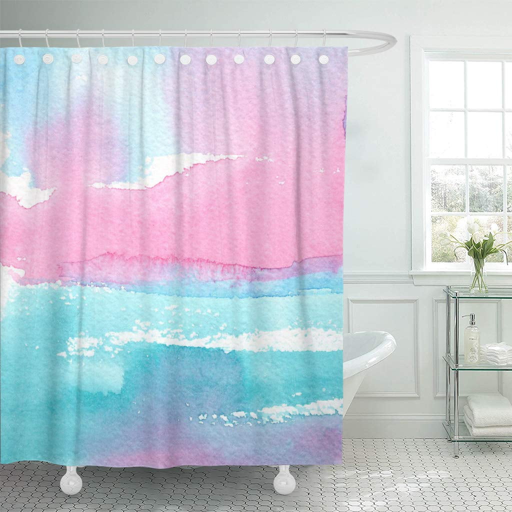 KSADK Aquarelle Hand Abstract Watercolor with Artistic Wash in Pink and