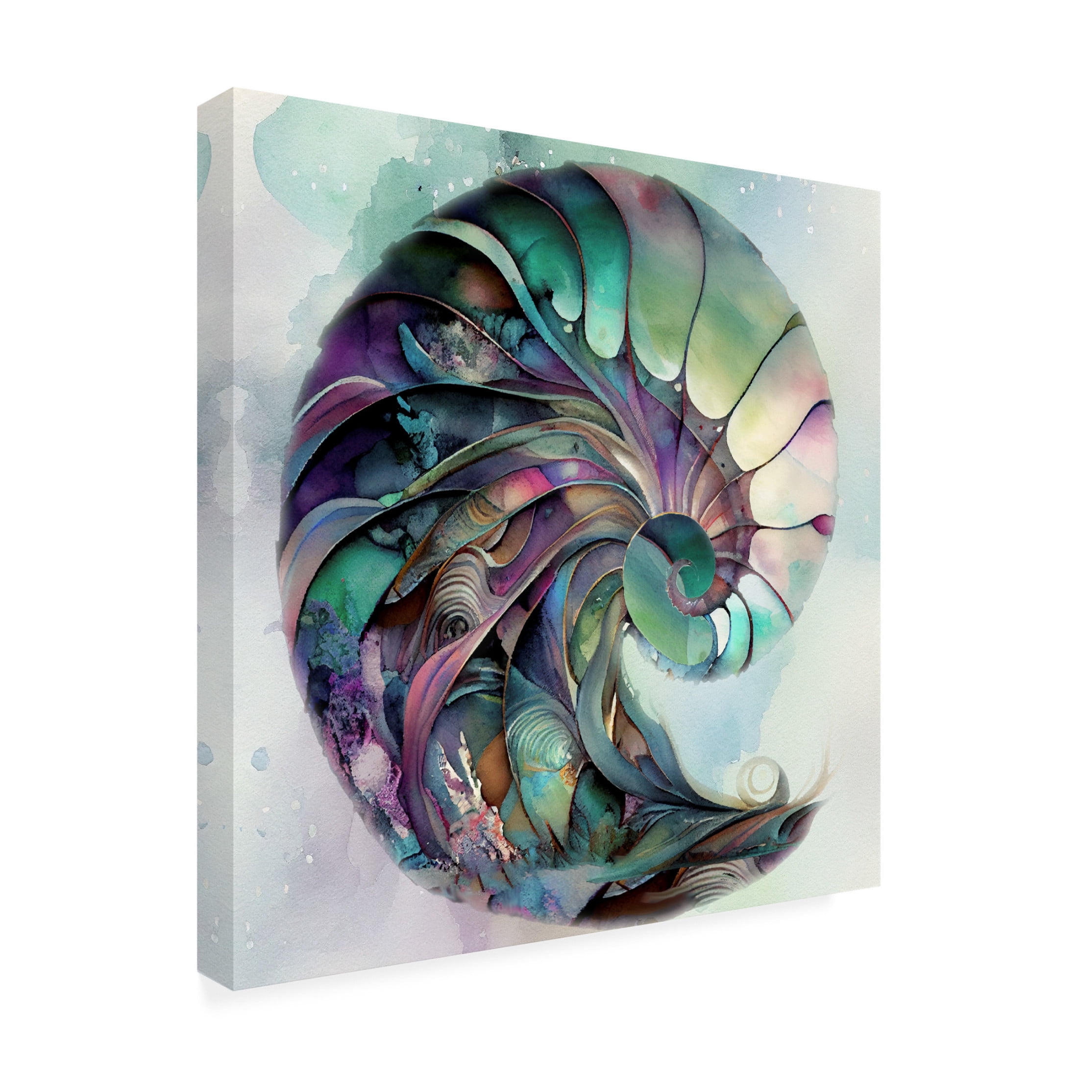 Canvas Wall Art - Sasha 'In The Wild Wild Sea I' Wall Art for Living Room, Bedroom, or Office Décor by Trademark Fine Art - 14 x 14 Inches