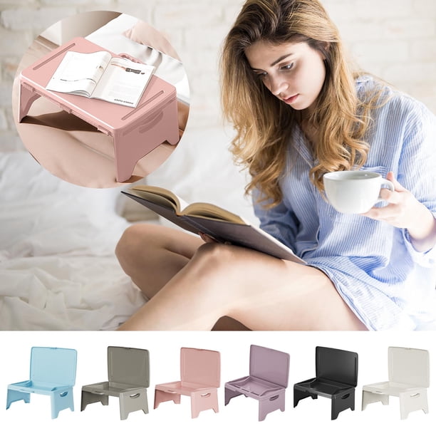 Escritorio portátil, mesa plegable, soporte multifuncional para portátil, diseño compacto, ideal para dormitorios, estudios y apartamentos. Solución compacta.