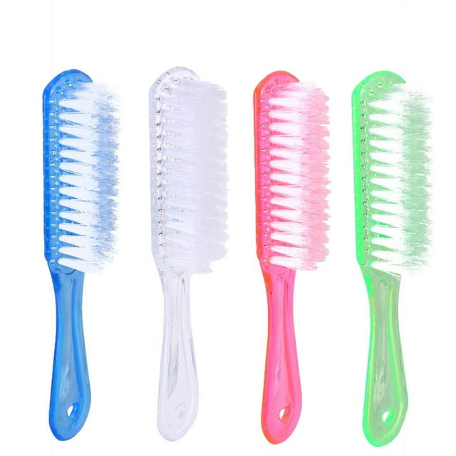 EeaseMX 4pcs Cepillo de limpieza de plástico Suave para lavar el cabello Cepillo de zapatos Ropa de lavandería (Color aleatorio)