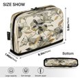 thumbnail image 3 of Standing Pencil Case with Base Large Capacity Stationery Pouch Pen Bag with Zipper for Women Men Lily Motifs Pattern, 3 of 7