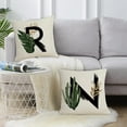 thumbnail image 6 of Home Decor Alphabet Decorative Pillow Covers 18x18 Inch Pink Letter A Pillow Covers Floral Throw Pillow Covers Soft White Velvet Square Cushion Covers Pillow Cases Home Sofa Couch Cushion Cas, 6 of 6