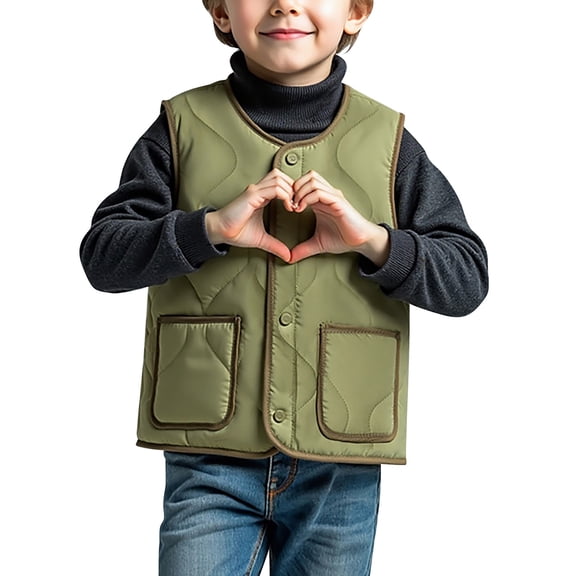 Baby Toddler Puffer Vest Boy Lightweight Sleeveless Jacket Padded Waistcoat