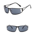 thumbnail image 4 of VLOOCKLW Metal Frame Glasses Unisex Classic Round Sunglasses for Men Women, Fashion UV Protection Eyewear for Daily Wear, Driving & Outdoor Activities, Lightweight, 4 of 6
