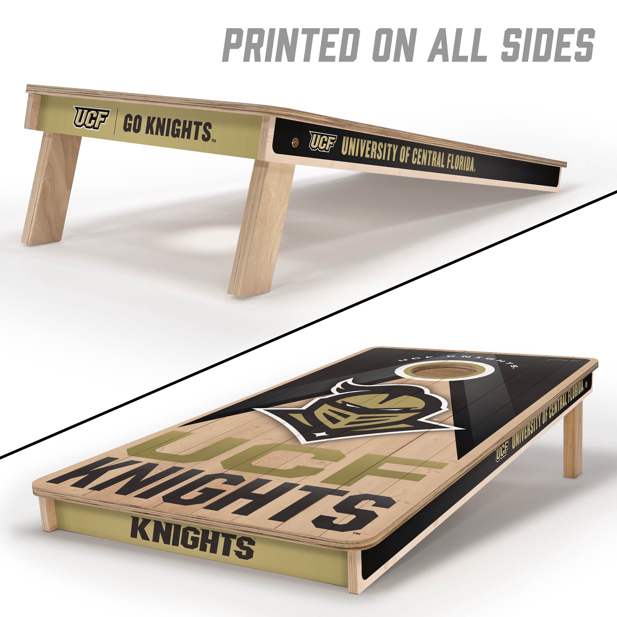 YouTheFan NCAA UCF Knights 2X4 Slogan Series Cornhole NO BAGS