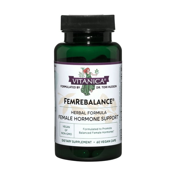 Vitanica FemRebalance, Hormone Balance Support for Women, Vegan, 60 Capsules