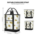 thumbnail image 2 of Insulated Cooler Bag, Bee print Large Freezer Cooler Tote Bags Insulated for Food, Insulated Grocery Shopping Bags with Zippered Top for Travel School Picnic, 2 of 8