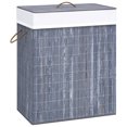 thumbnail image 1 of vidaXL Panier à Linge en Bambou Gris 83 L, 1 of 5