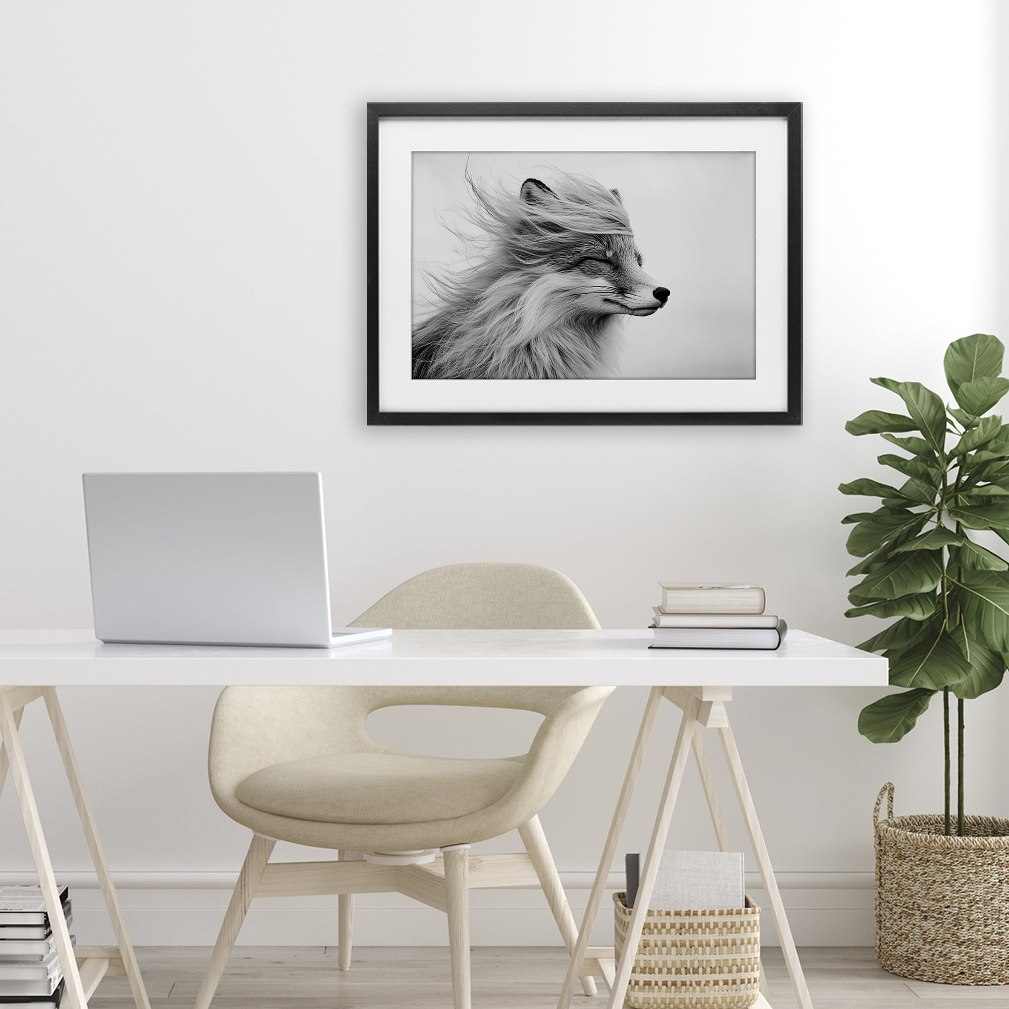 Stupell Industries Easy Breezy Fox Black Framed Print Under Glass, design by Tina LeCour
