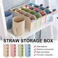 thumbnail image 2 of Caja De Almacenamiento De Escritorio De Tallo De Trigo, Portalápices Oblicuo De Moda Creativa, Organizador De Papelería De Oficina Multifuncional Para Cosméticos matsuzay HA023865-00, 2 of 7