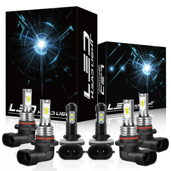 For Freightliner Coronado 2013-2018 6x LED Headlight High Low Fog Light Bulbs Kit