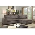 thumbnail image 1 of Topline Home Furnishings Ash Brown Sectional with ottoman, 1 of 3