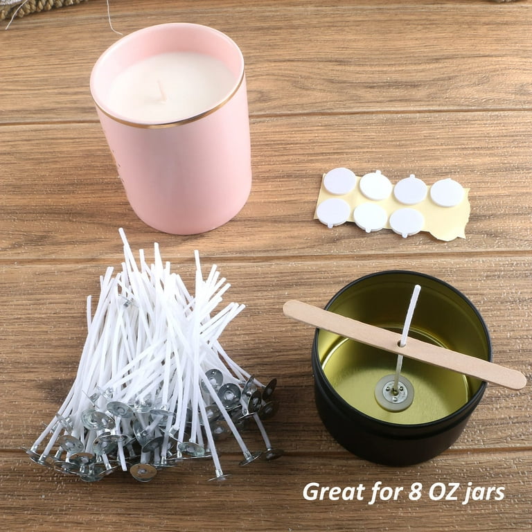 MILIVIXAY 100 Piece 3.5 inch Candle Wicks-Pre-Waxed-Candle Wicks