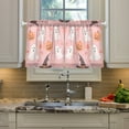 thumbnail image 2 of Yayeee Kitchen Curtains Tier Pair Light Filtering 27"x36" Rod Pocket Short Cafe Window Panel, Cute Pink Halloween, 2 of 7