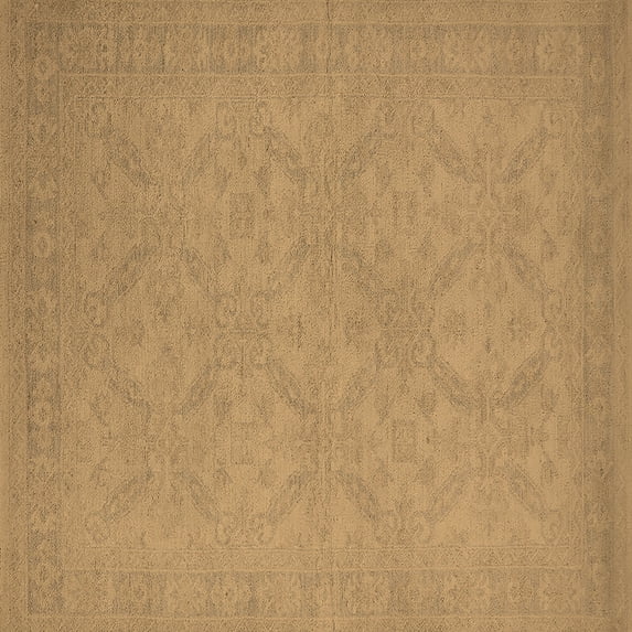 Ahgly Company Indoor Square Oriental Brown Industrial Area Rugs, 3' Square