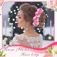thumbnail image 6 of 12 Pack Rose Hair Clip Flower 2.8'' Hairpin Floral Brooch Floral Hairclips Mexican Flowers Hairpin Party Supplies for Women Rose Hair Accessories Wedding Pack, 6 of 7