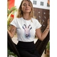 thumbnail image 2 of Watercolor Goat Sketch T-Shirt Women -Image by Shutterstock, Female Large, 2 of 4