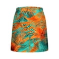 thumbnail image 6 of Junur Womens Summer Tennis Skorts in Shorts with Zipper A-Line Workout Golf Athletic Skirts Vacation Floral Print Shorts for Women S-5XL, 6 of 7