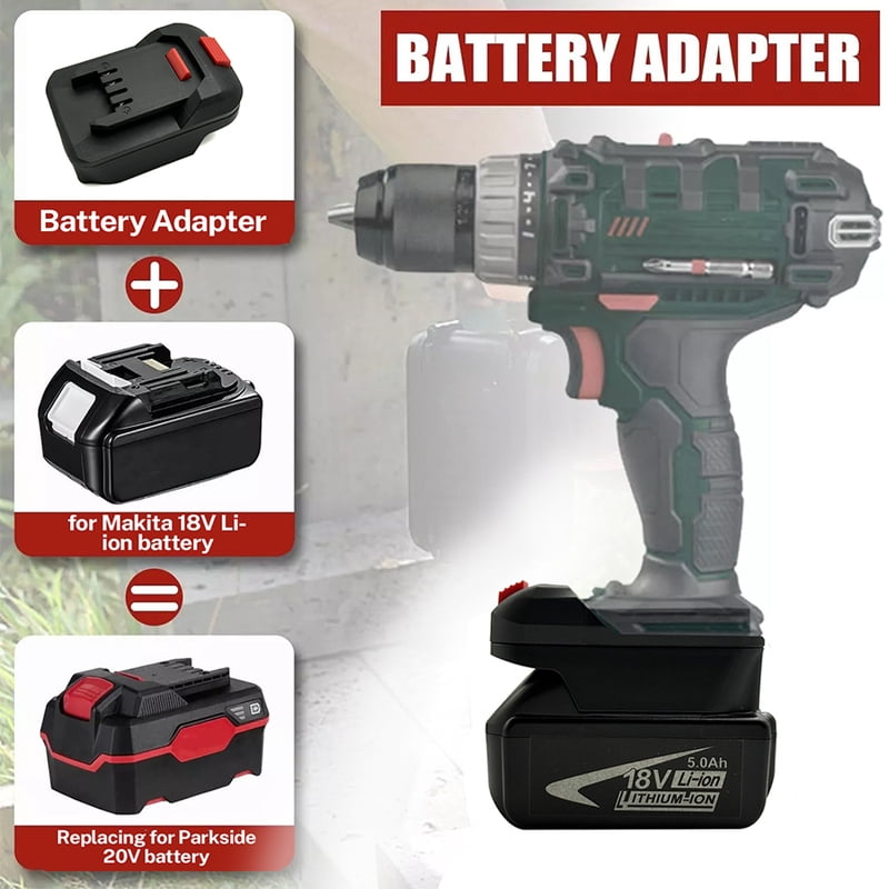 Battery Adapter Converter for Ma*kita 18V Lithium Battery to for Lidl Park*side X20V Li-Ion Power Tool