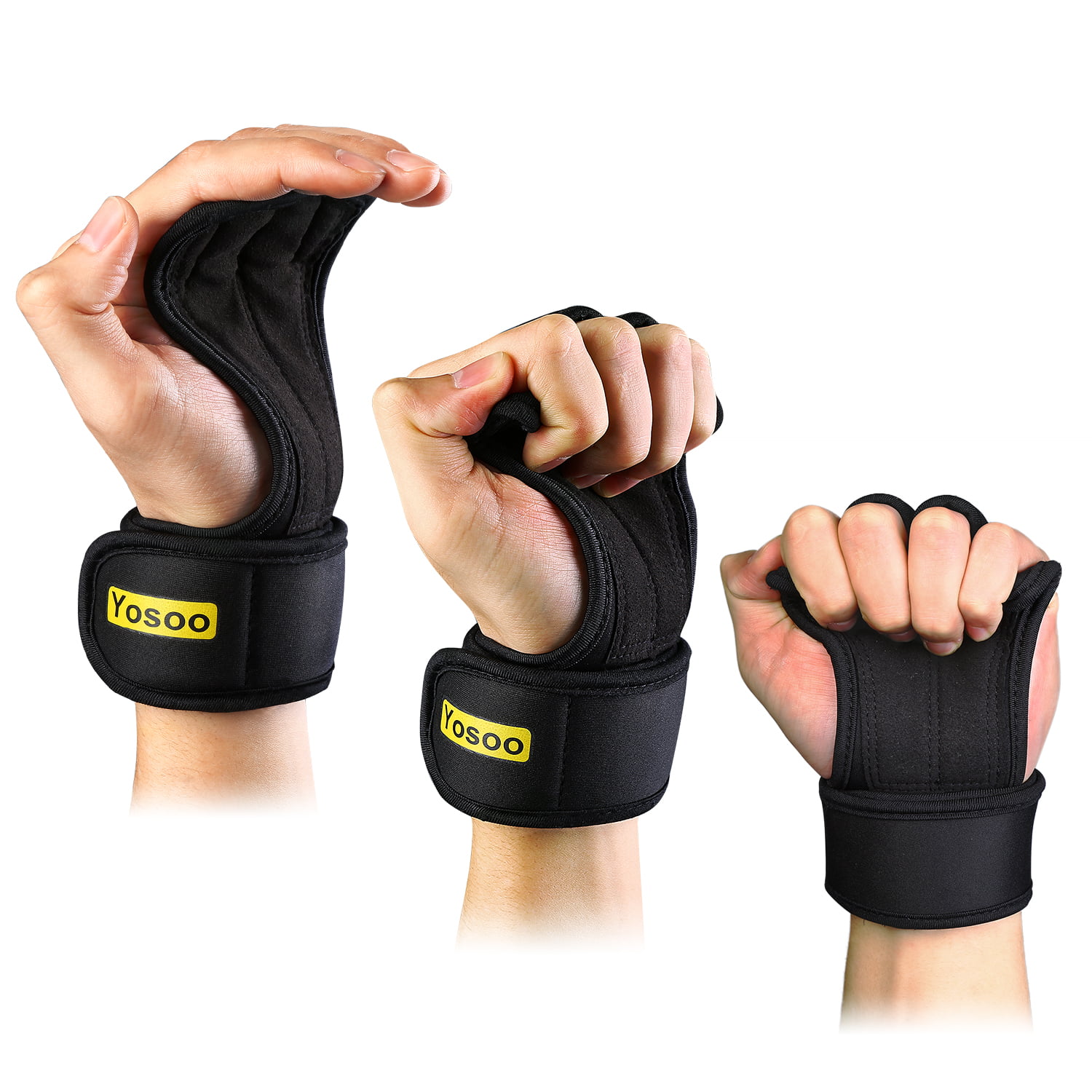 Weight Lifting Gym Palm Pad Hand Wrist Support Straps Grips Training Gloves C 