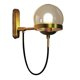 thumbnail image 1 of Creative Iron Wall Lamp, Brown Glass Lampshade, Metal Wall Lamp, Bedroom, Living Room for Living Room, Dining Room, Hallway, Black (No Bulb), 1 of 4