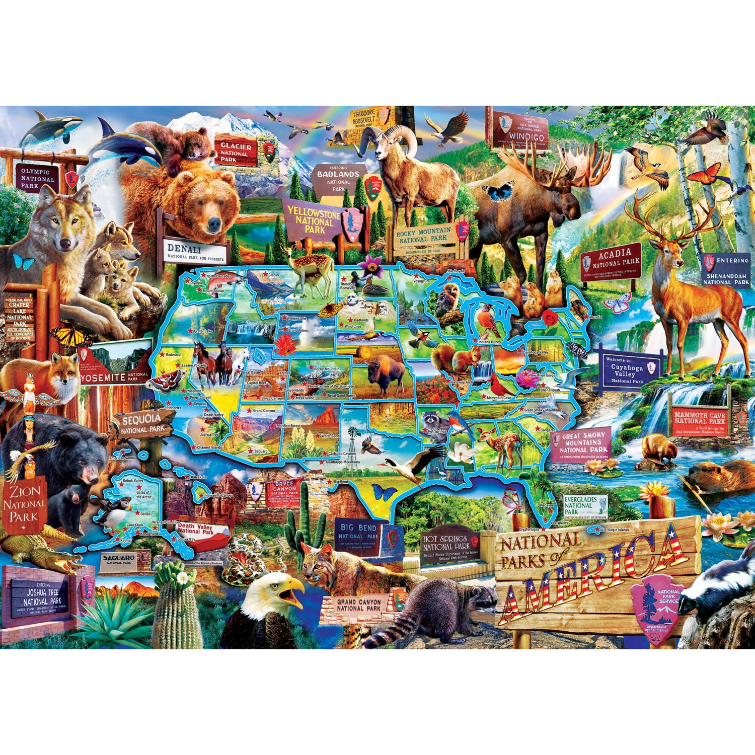 MasterPieces National Parks of America 1000 Pc Jigsaw Puzzle 19.25