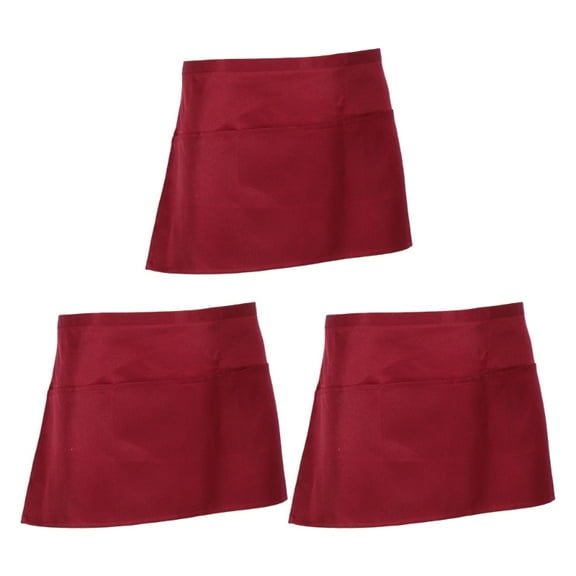 1. Stainproof Polyester Waist Apron with 3 Utility Pockets for Chefs, Bartenders - Heavy Duty Kitchen Workwear